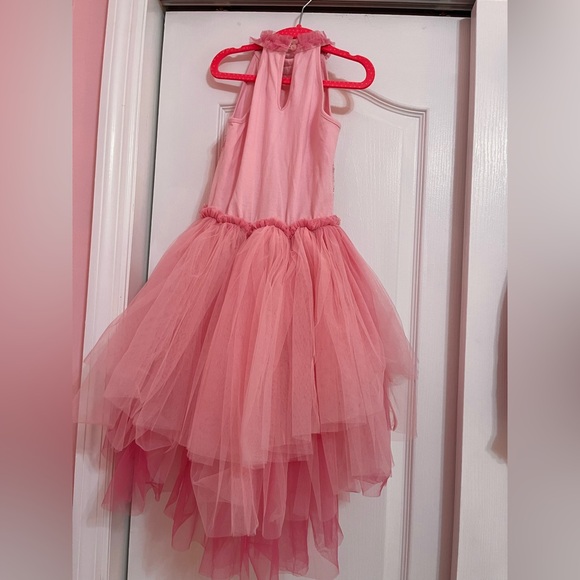 Pink Sleeveless Kids Dress - Picture 7 of 9